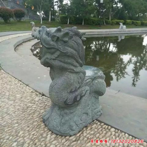 公园生肖龙石凳