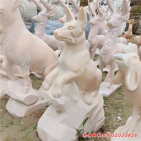 园林石雕动物狗