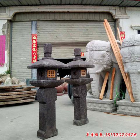 仿古小区石灯雕塑