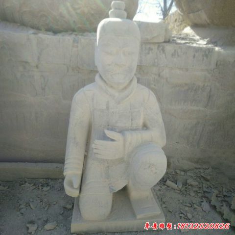 兵马俑仿古石雕