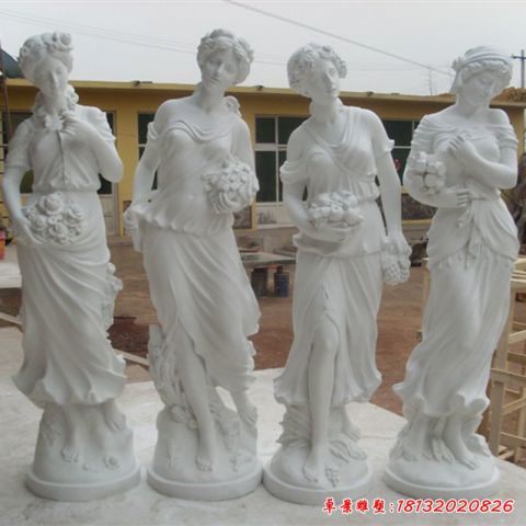 公园四季神石雕