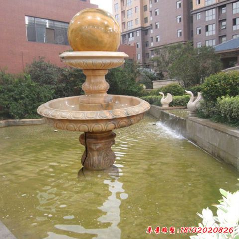 双层风水球雕塑