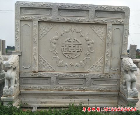 蝙蝠石浮雕影壁墙