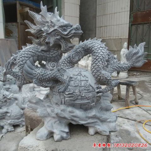 动物石雕龙雕塑