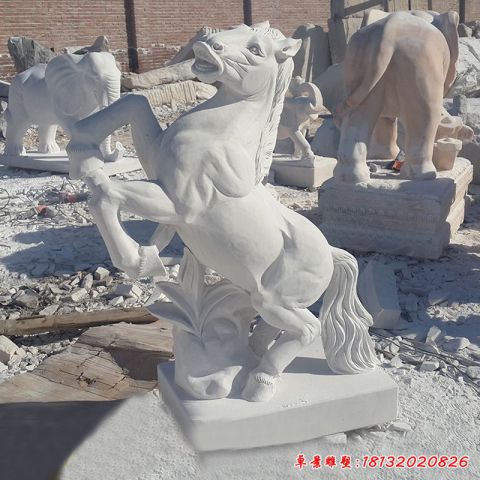 汉白玉马石雕
