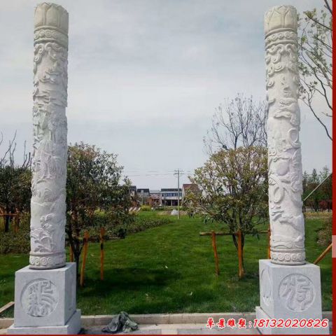 龙柱仿古石雕