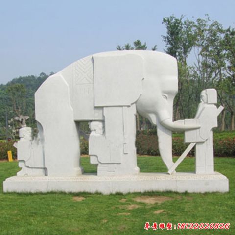 曹冲称象典故石雕