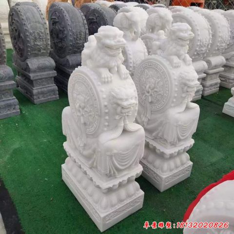 动物貔貅抱鼓石