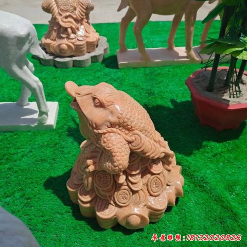 招财动物金蝉石雕