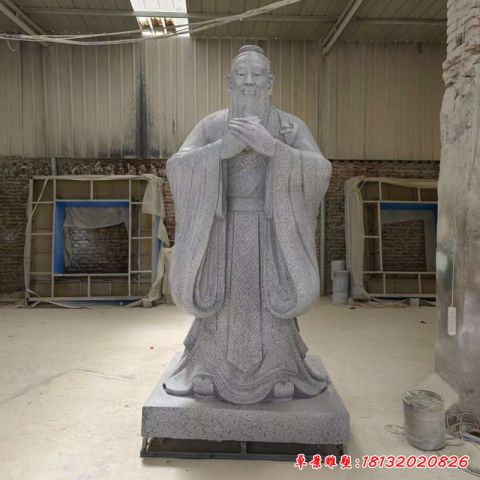 学校孔子石雕