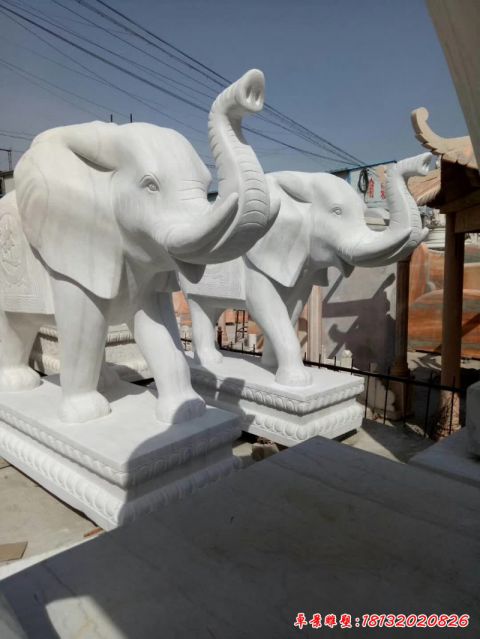 石雕广场大象