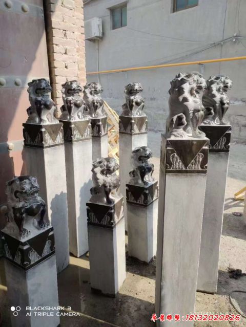 仿古石雕拴马桩