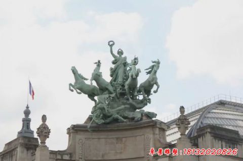 石雕阿波罗战车雕塑