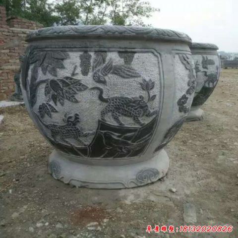 仿古水缸石雕