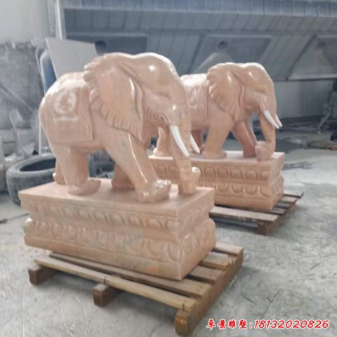 园林动物石雕大象