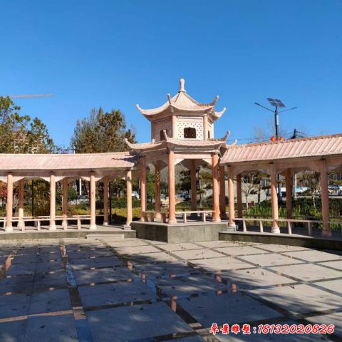 城市建筑凉亭石雕