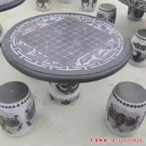 园林休息石桌凳