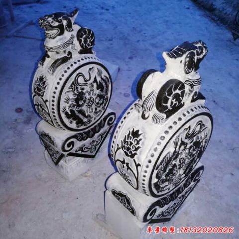 户外貔貅抱鼓石