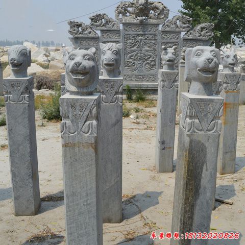 生肖动物拴马桩