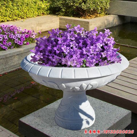公园汉白玉花盆