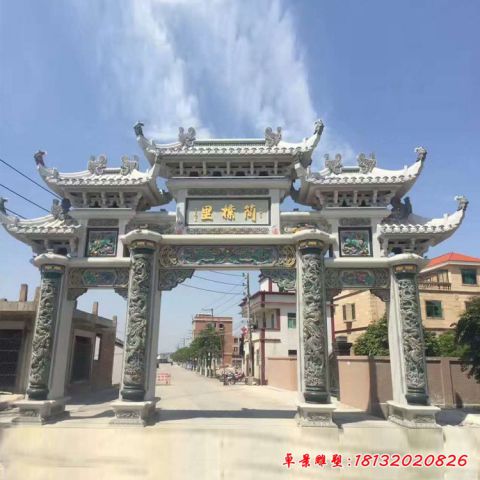 景区建筑雕塑牌坊