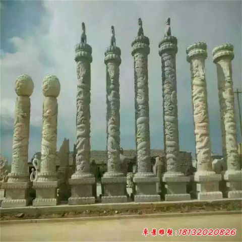 建筑龙柱雕塑