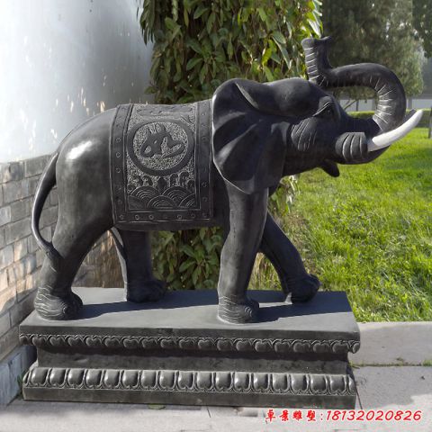 仿古动物大象石雕