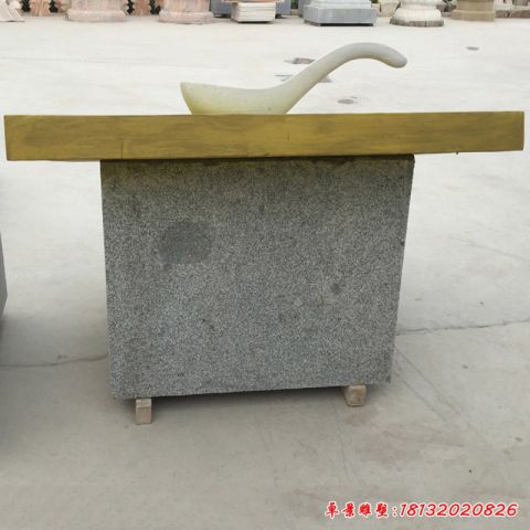 大理石太极石桌