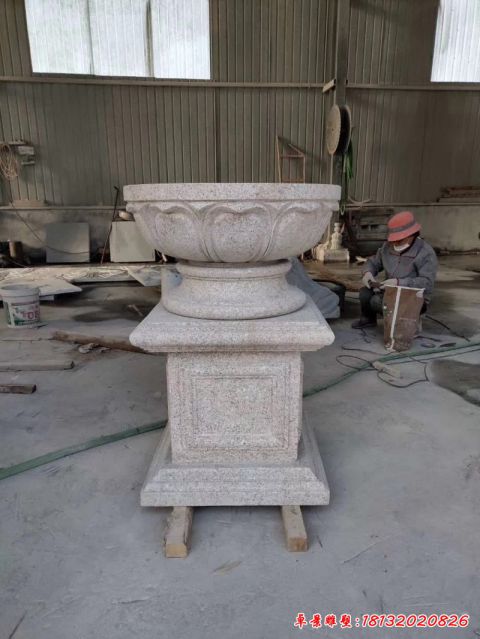 石雕小区景观花盆