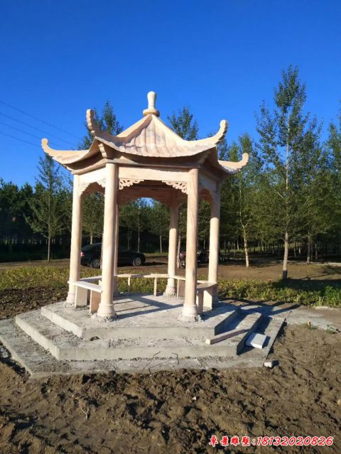 仿古单层凉亭石雕