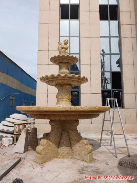 双层景观喷泉石雕