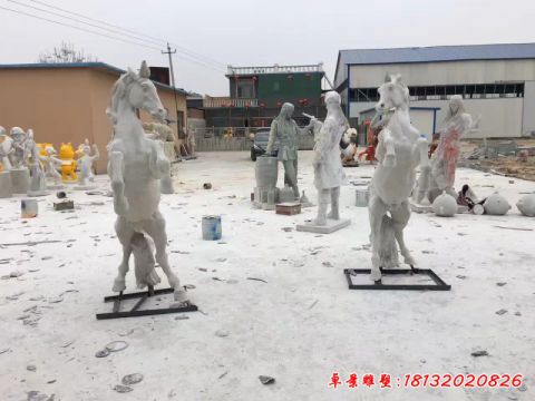 公园石雕马雕塑