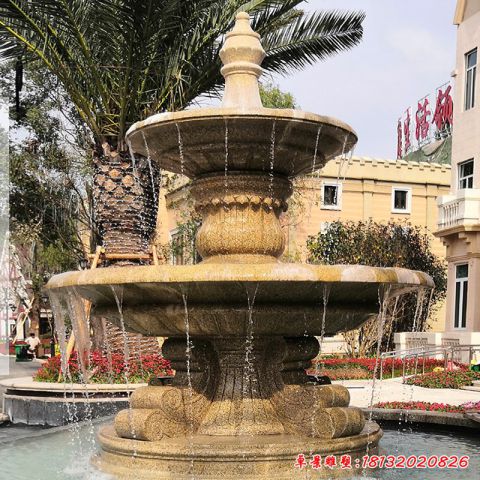 户外立体喷泉石雕