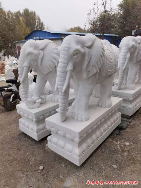 祥瑞动物石雕大象