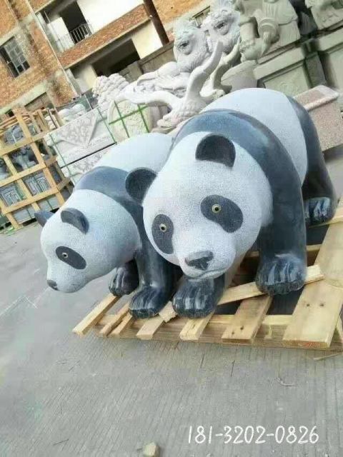 熊猫石雕动物