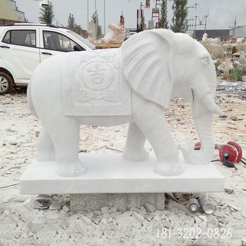 户外动物物大象石雕