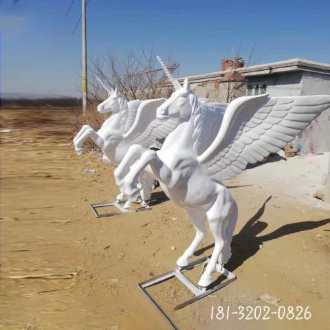 汉白玉飞马雕塑