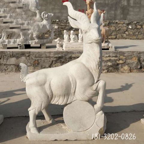 户外动物石雕羊