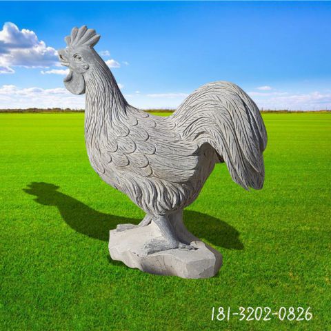 石雕动物鸡