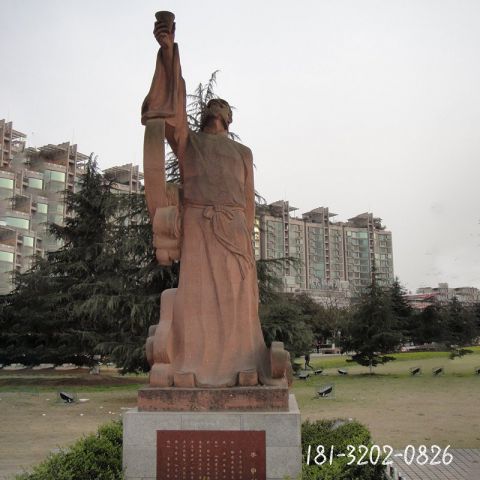 古代李白人物石雕