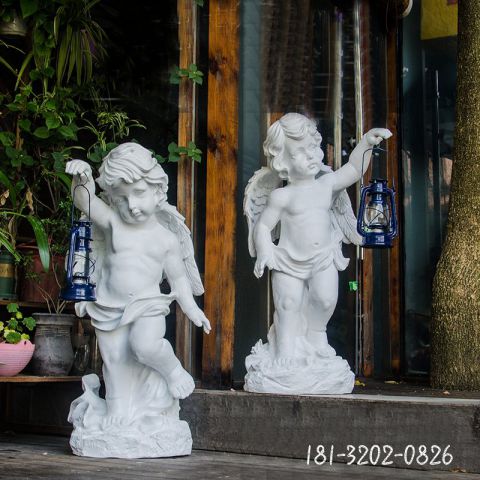 提灯美女人物石雕