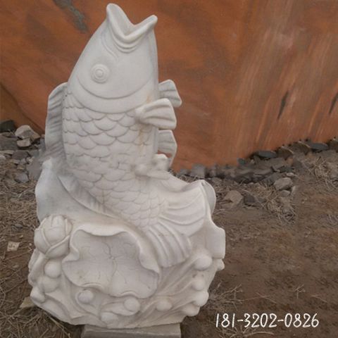 动物鲤鱼喷泉石雕