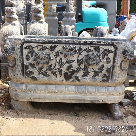 鱼缸大理石雕塑