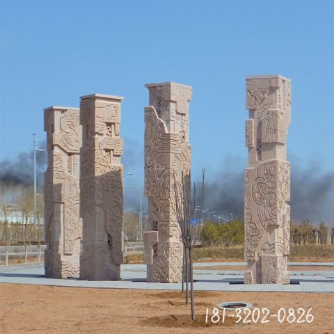 龙柱景观雕塑石雕