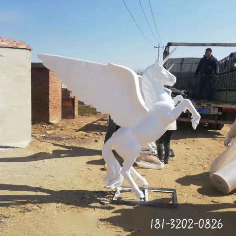 独角兽动物神兽石雕