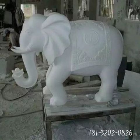 园林小象动物石雕