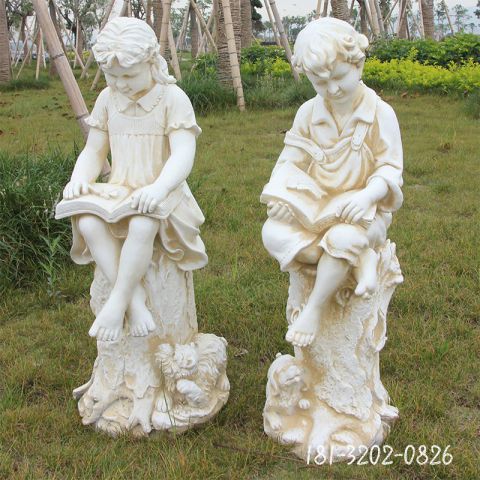 公园西方儿童石雕