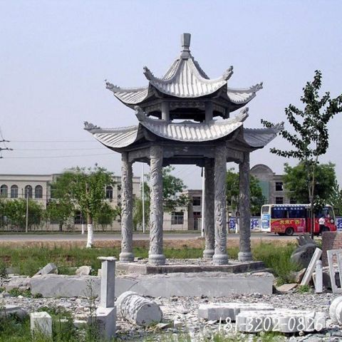 古建筑凉亭雕塑