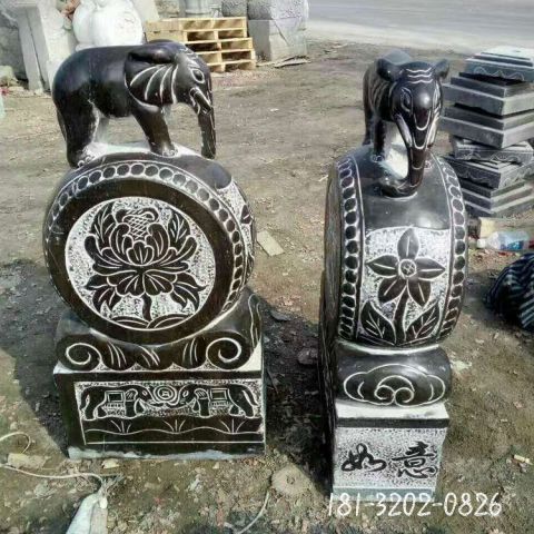 庭院仿古门墩雕塑