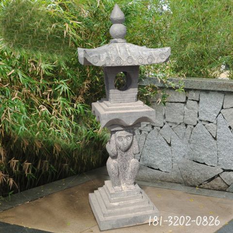 青石仿古石灯雕塑